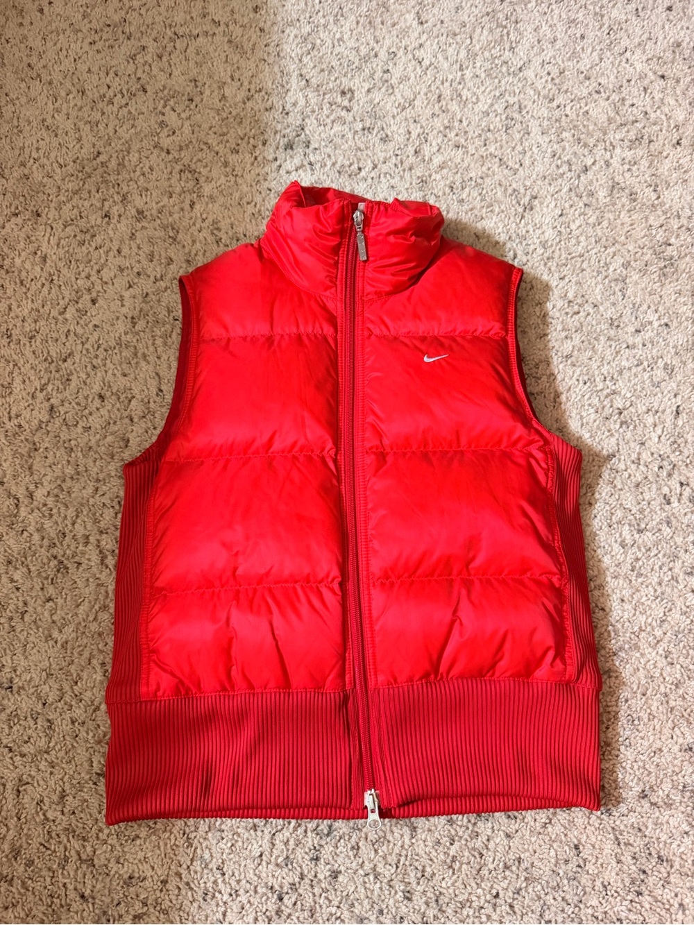 Nike Bright Red Quilted Puffer Vest